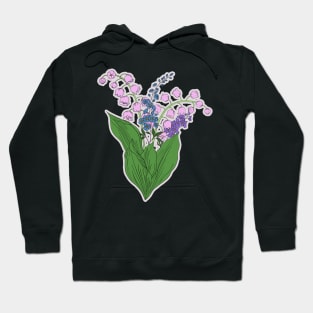 Larkspur and Lily of the Valley Hoodie